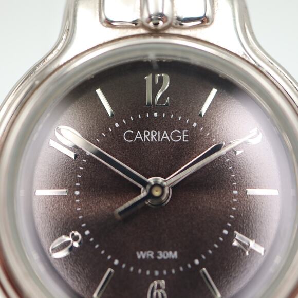 Carriage By Timex Womens Watch 24mm Gray Dial Silver Tone Stretch Band Working - Picture 8 of 14